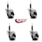 Service Caster 3'' Phenolic Swivel 3/4'' Expanding Stem Caster Set with Brake, 4PK SCC-EX20S314-PHR-TLB-34-4 - alternate 2